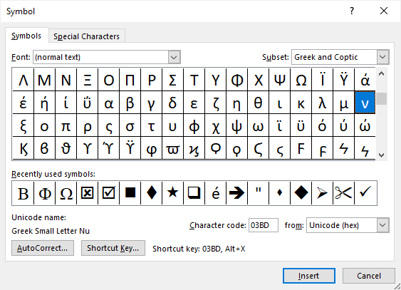 lower a character on word for mac
